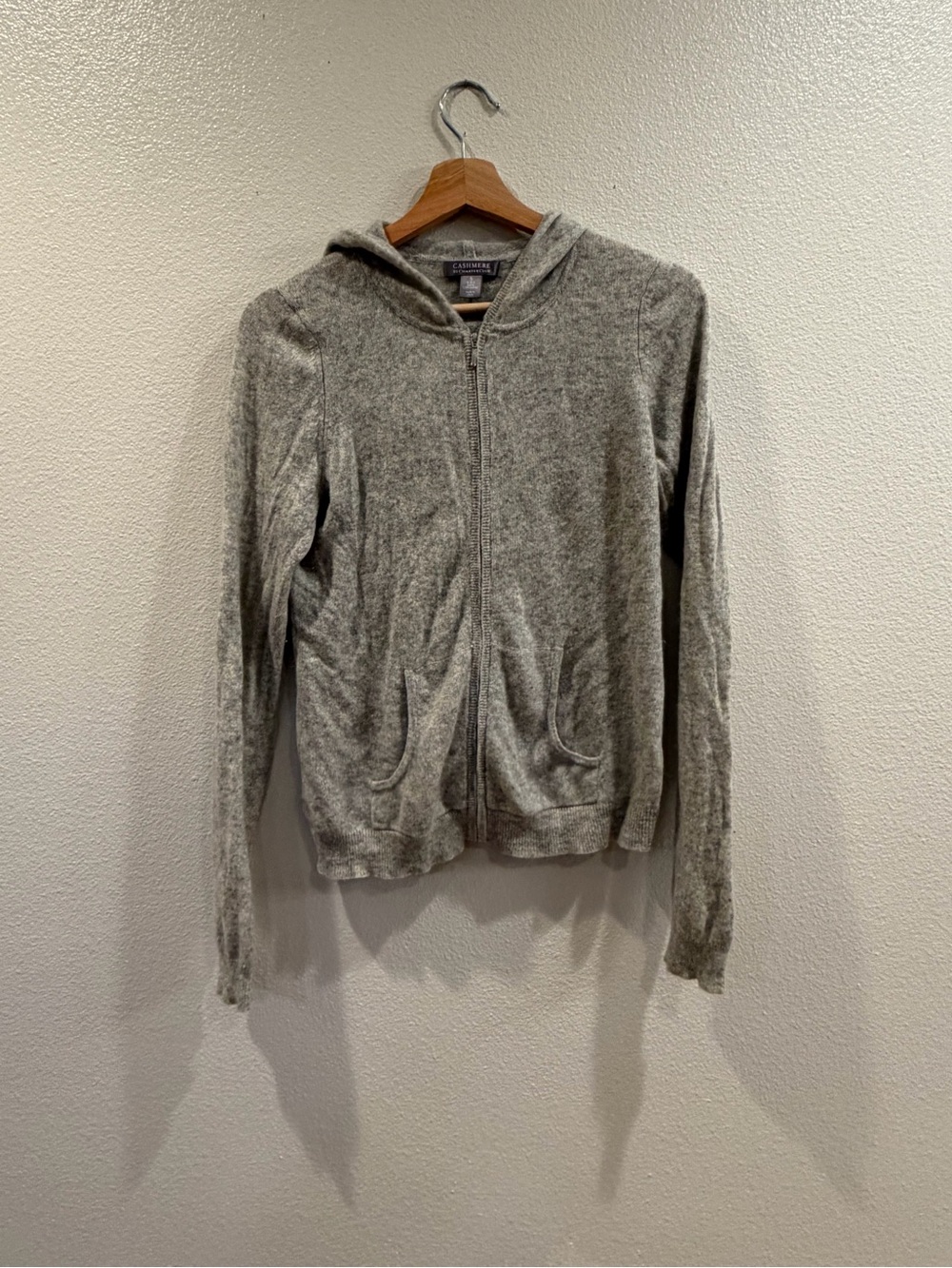 5/$26 Charter Club Men's Light Gray Zip Hoodie Sweater